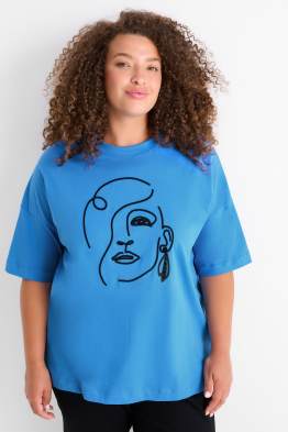 T-Shirt mit Strasssteinen - Regular Fit 