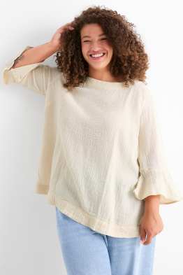 Blouse van mousseline
