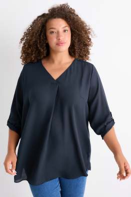 Bluse mit V-Ausschnitt