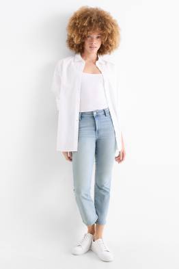 Korte bootcut jeans - mid waist