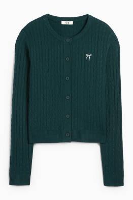 Strickjacke - Zopfmuster