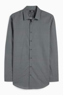 Business-overhemd - slim fit - kent - gemakkelijk te strijken - minimalistische opdruk