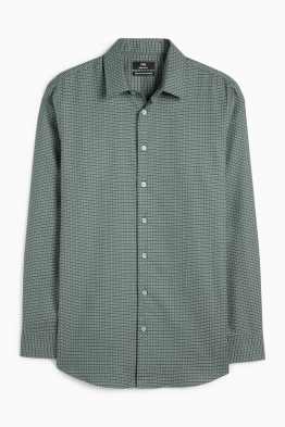 Chemise de bureau - regular fit - col kent - sans repassage - à motif