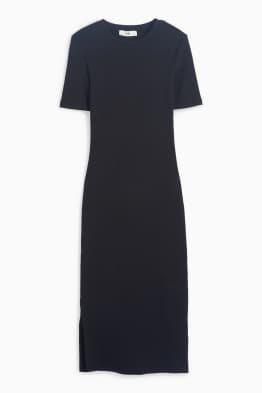 T-Shirt-Kleid - gerippt