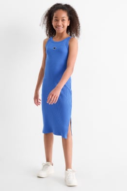 Hart - jurk met strass-steentjes - geribd