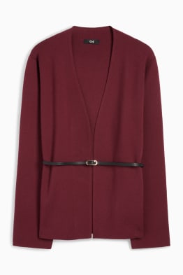 Cardigan tricotat cu curea