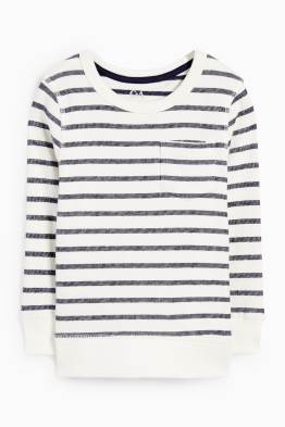 Sweatshirt - gerippt - gestreift