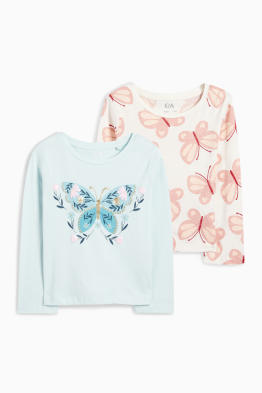 Set van 2 - vlinder - longsleeve