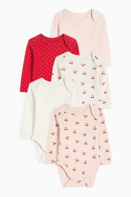 Multipack 5er - Kirsche - Baby-Body