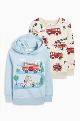Set van 2 - brandweer - hoodie en sweatshirt