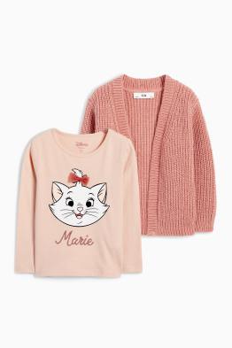 Aristocats - set - longsleeve en gebreid vest - 2-delig