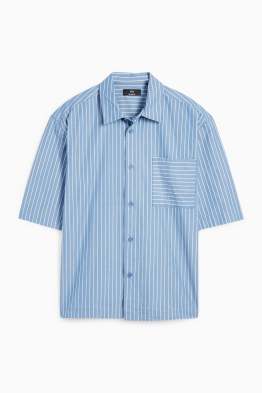 Camicia - relaxed fit - collo all'italiana - a righe