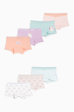 Multipack 7er - Einhorn und Regenbogen - Boxershorts
