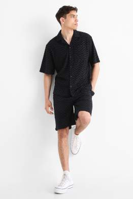 Korte broek van badstof - met patroon