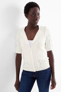 Strickjacke - Zopfmuster