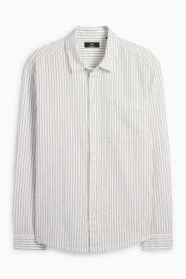 Shirt - relaxed fit - kent collar - striped