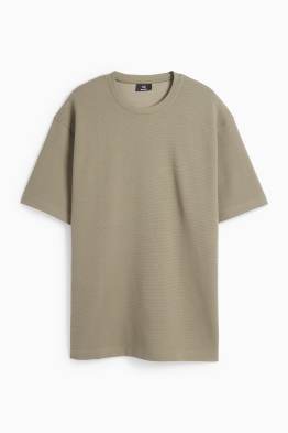 Sweatshirt - kurzarm - gerippt