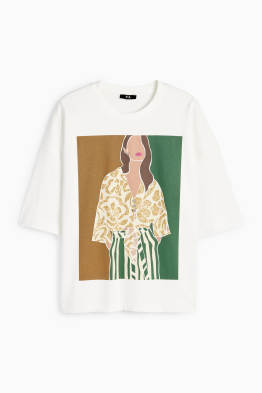 Camiseta con pedrería - extragrande