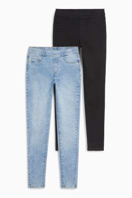 Lot de 2 - jegging jeans - mid waist