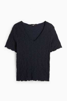 T-shirt - regular fit - z fakturą