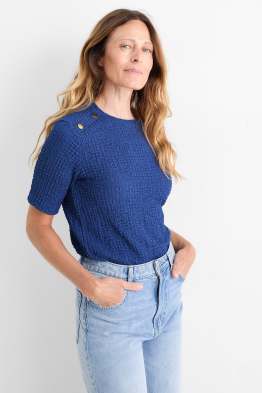 T-shirt - regular fit - texturé