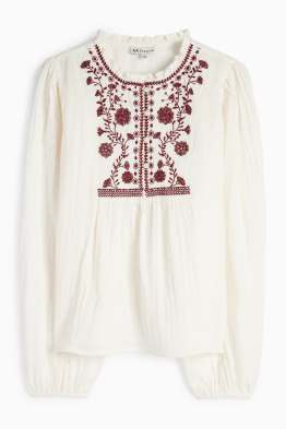 Blume - Bluse - strukturiert