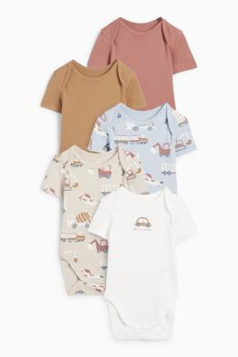 Multipack 5er - Fahrzeuge - Baby-Body