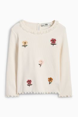 Blume - Langarmshirt - gerippt