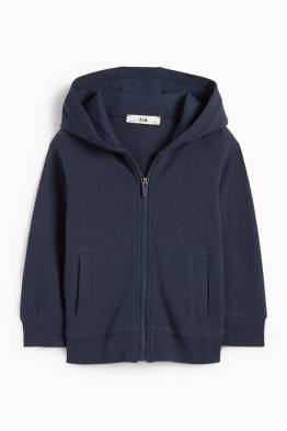 Sweatvest met capuchon - met structuur
