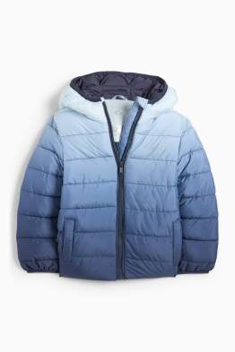 Quilted jacket with hood - patterned