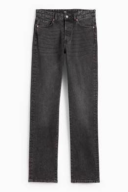 Vintage straight jeans - mid-rise waist - LYCRA®