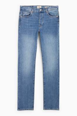 Vintage straight jeans - mid-rise waist - LYCRA®