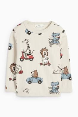 Voertuigen en wilde deren - sweatshirt - met structuur