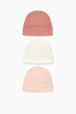 Multipack 3er - Baby-Beanie - gerippt