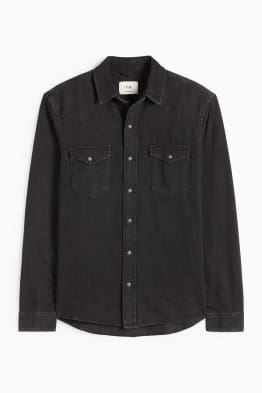 Chemise en jean - regular fit - col kent