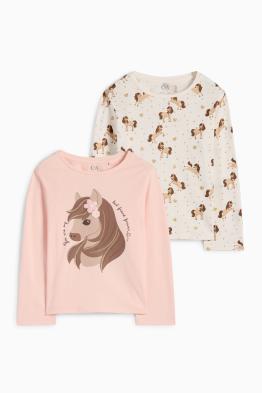 Confezione da 2 - cavallo - maglia a maniche lunghe