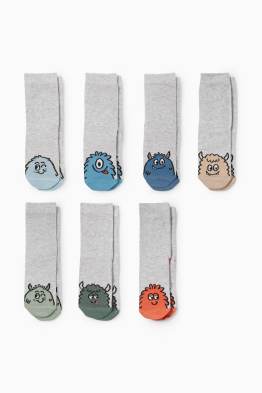 Multipack 7er - Monster - Socken mit Motiv