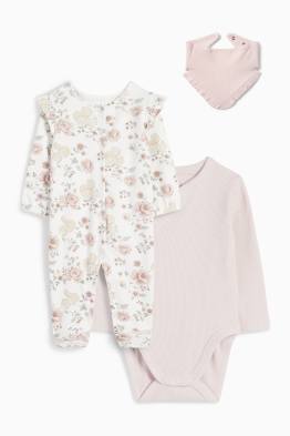 Blümchen und Eichhörnchen - Erstlings-Set - 3 teilig