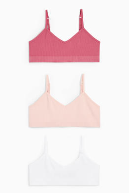 Multipack 3er - Bustier - gerippt