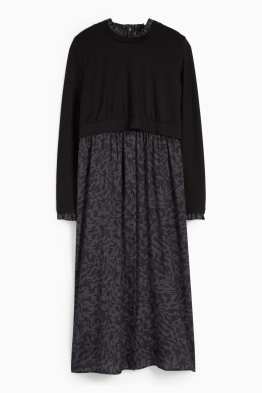 Robe d’allaitement - look 2-en-1 - à motif