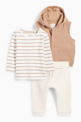 Babyoutfit - 3-delig - met structuur