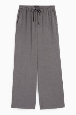 Pantalon - mid waist - wide leg