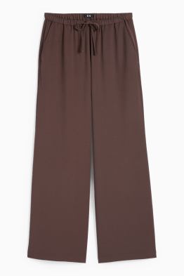 Pantaloni de stofă - talie medie - wide leg