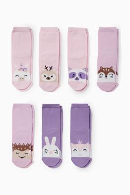Multipack 7er - Tiere - Socken mit Motiv