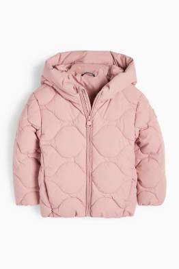 Quilted jacket with hood - water-repellent