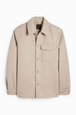 Shirt jacket - regular fit - kent collar - patterned