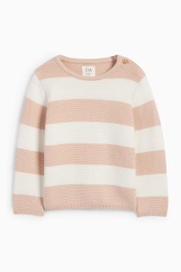 Baby-Pullover - gestreift