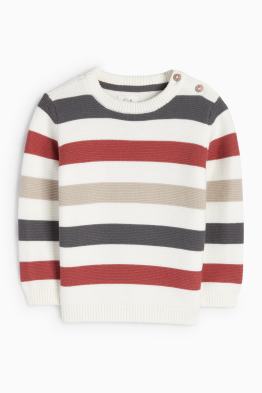 Baby-Pullover - gestreift