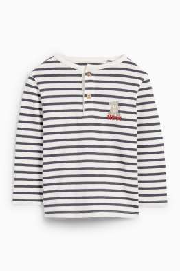 Ursuleți - tricou cu mânecă lungă bebeluși - cu dungi