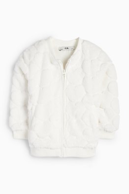 Herz - Kunstfell-Blouson